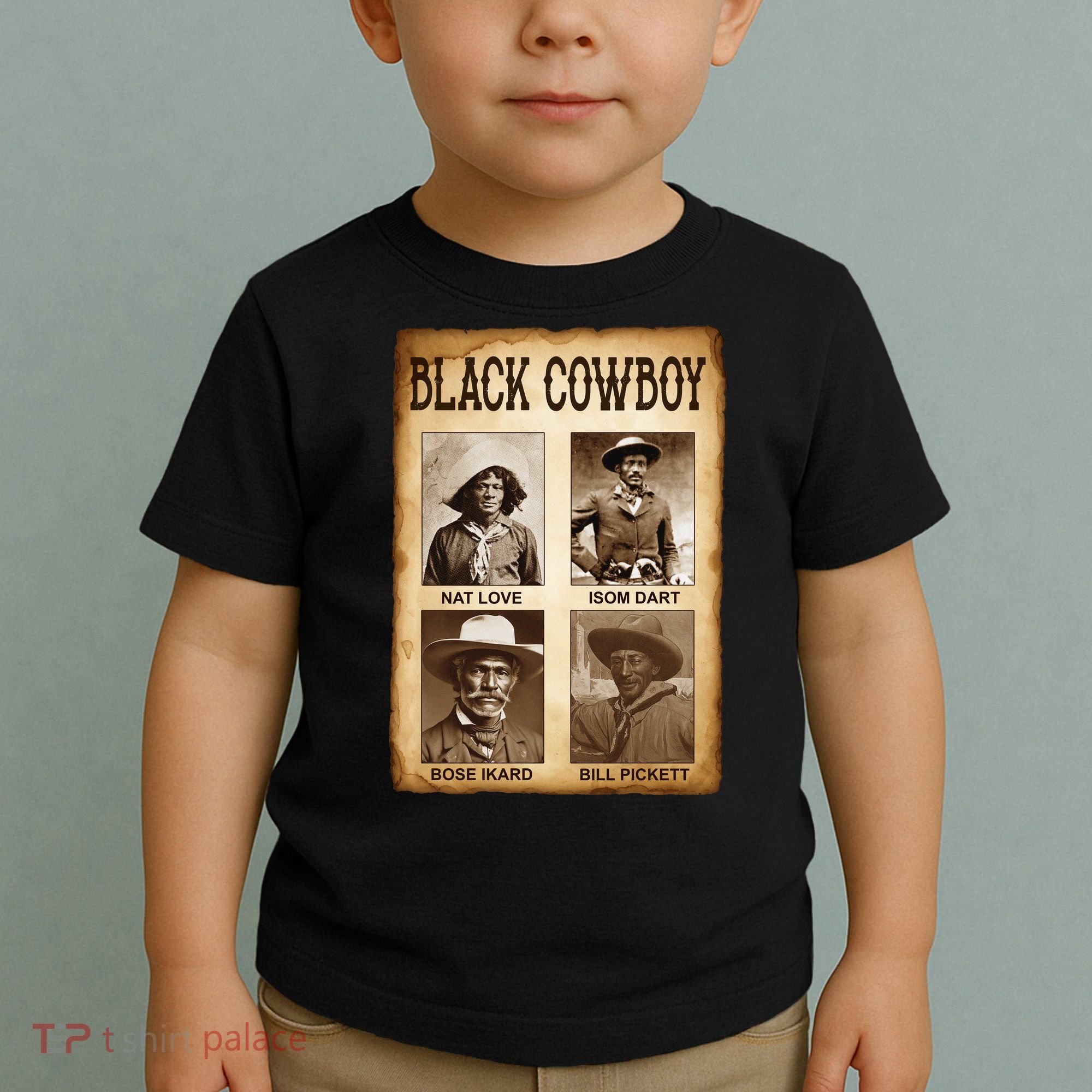 Black Cowboy Western Rodeo Melanin Black History Texas Toddler T-Shirt