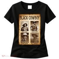 Black Cowboy Western Rodeo Melanin Black History Texas Women's T-Shirt thumb 0