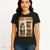 Black Cowboy Western Rodeo Melanin Black History Texas Women's T-Shirt thumb 4