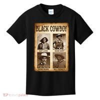 Black Cowboy Western Rodeo Melanin Black History Texas Kids T-Shirt thumb 0