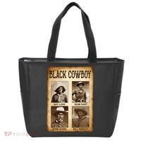 Black Cowboy Western Rodeo Melanin Black History Texas Tote Bag thumb 0