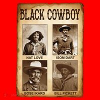 Black Cowboy Western Rodeo Melanin Black History Texas Santa Hat thumb 1