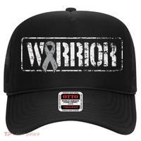 Brain Cancer Warrior Grey Military Style Ribbon Hat thumb 0