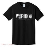 Brain Cancer Warrior Grey Military Style Ribbon Kids T-Shirt thumb 0