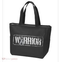 Brain Cancer Warrior Grey Military Style Ribbon Tote Bag thumb 3