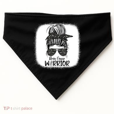 Brain Cancer Warrior Gift USA-Made Doggie Bandana