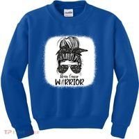 Brain Cancer Warrior Gift Kids Sweatshirt thumb 0