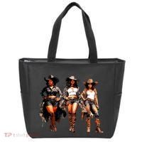 Black Cowgirl Western Rodeo Melanin Black History Texas Tote Bag thumb 0