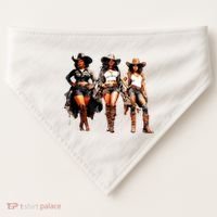Black Cowgirl Western Rodeo Melanin Black History Texas USA-Made Doggie Bandana thumb 0