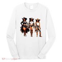 Black Cowgirl Western Rodeo Melanin Black History Texas Long Sleeve Shirt thumb 0
