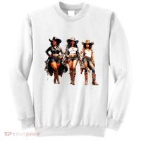 Black Cowgirl Western Rodeo Melanin Black History Texas Sweatshirt thumb 0