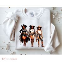 Black Cowgirl Western Rodeo Melanin Black History Texas Sweatshirt thumb 2