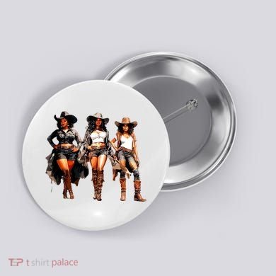 Black Cowgirl Western Rodeo Melanin Black History Texas Button