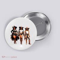 Black Cowgirl Western Rodeo Melanin Black History Texas Button thumb 0