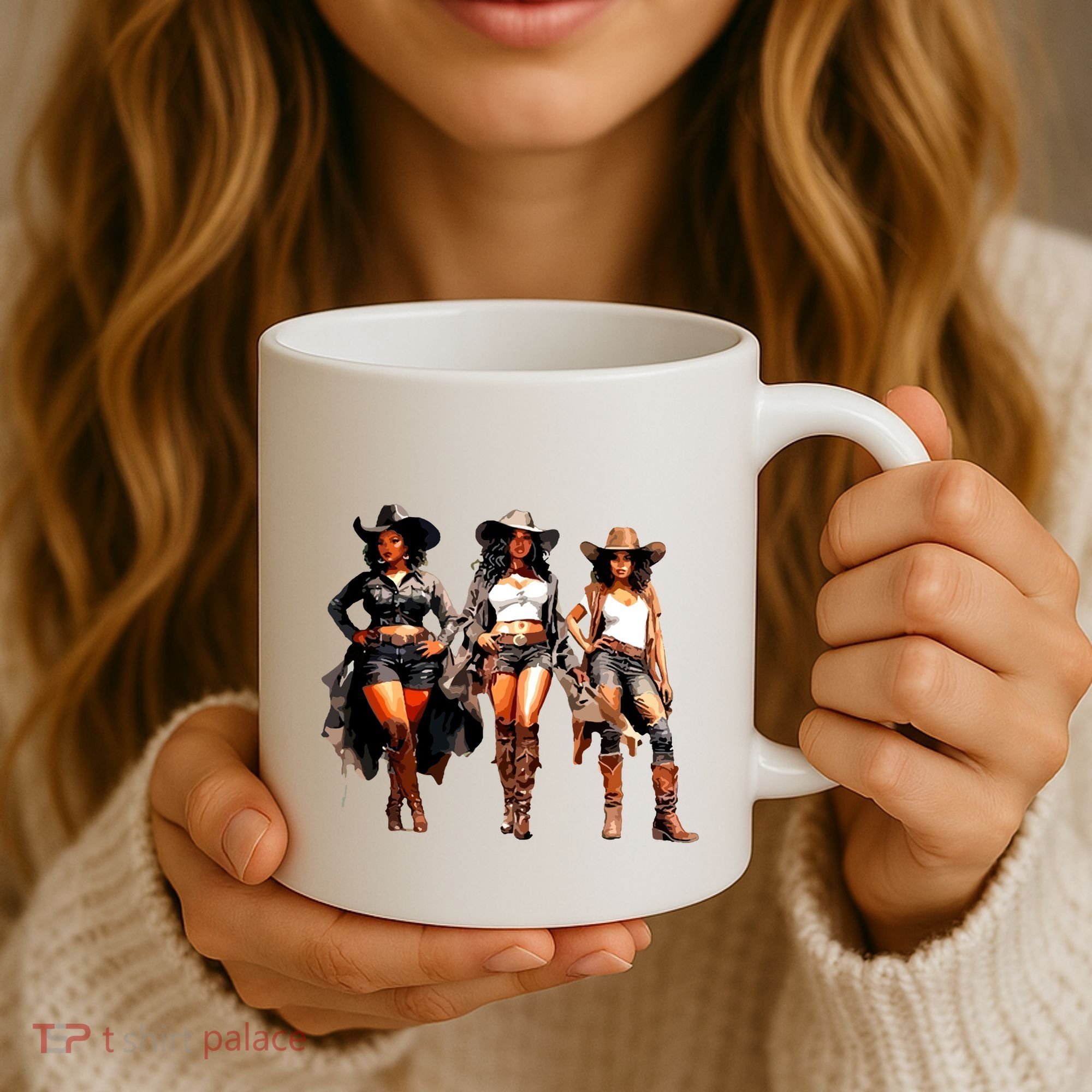 Black Cowgirl Western Rodeo Melanin Black History Texas Coffee Mug