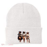 Black Cowgirl Western Rodeo Melanin Black History Texas Beanie thumb 0