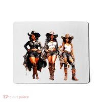 Black Cowgirl Western Rodeo Melanin Black History Texas Mousepad thumb 0