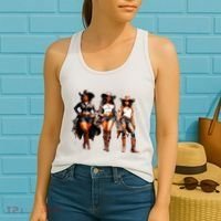 Black Cowgirl Western Rodeo Melanin Black History Texas Women's Tank Top thumb 2