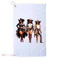 Black Cowgirl Western Rodeo Melanin Black History Texas Golf Towel thumb 0