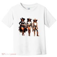 Black Cowgirl Western Rodeo Melanin Black History Texas Toddler T-Shirt thumb 0