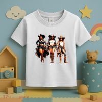 Black Cowgirl Western Rodeo Melanin Black History Texas Toddler T-Shirt thumb 3