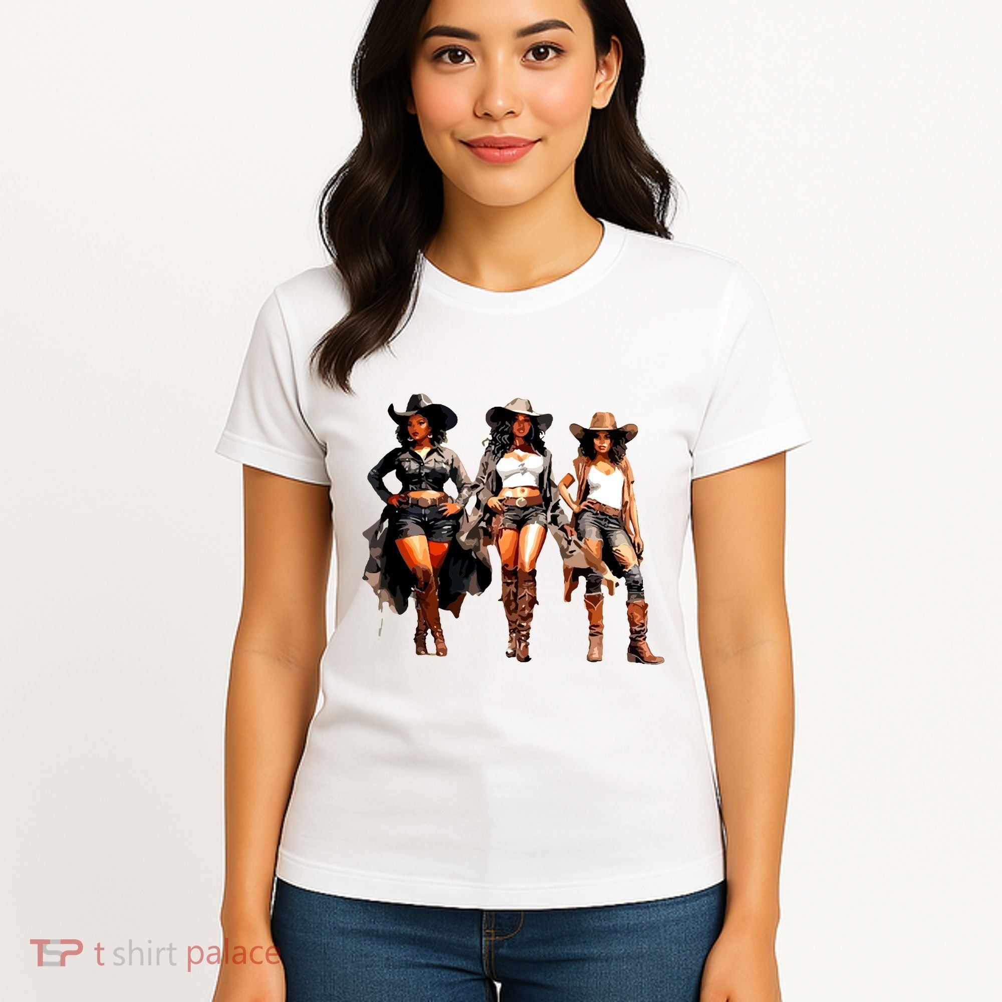 Black Cowgirl Western Rodeo Melanin Black History Texas Women's T-Shirt