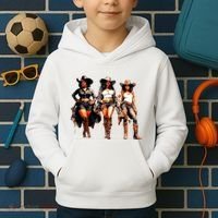 Black Cowgirl Western Rodeo Melanin Black History Texas Kids Hoodie thumb 2