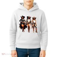Black Cowgirl Western Rodeo Melanin Black History Texas Kids Hoodie thumb 4