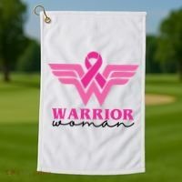 Breast Cancer Warrior Gift For Her Golf Towel thumb 1