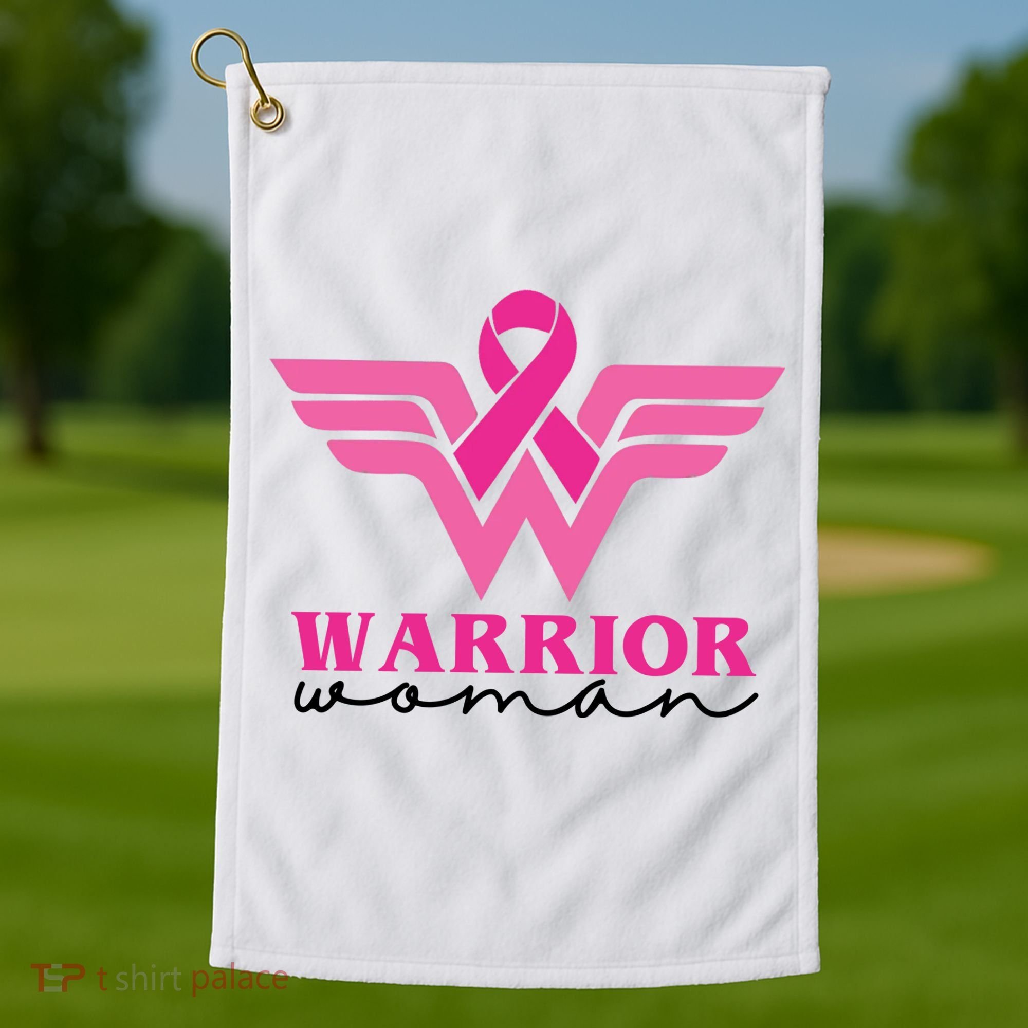 Breast Cancer Warrior Gift For Her Golf Towel