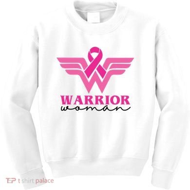 Breast Cancer Warrior Gift For Her Kids Sweatshirt