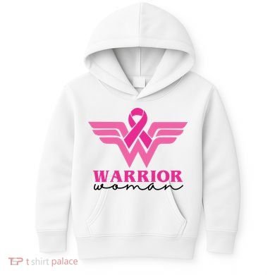 Breast Cancer Warrior Gift For Her Kids Hoodie