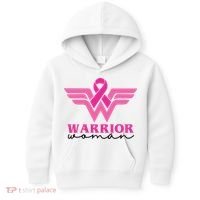 Breast Cancer Warrior Gift For Her Kids Hoodie thumb 0