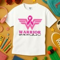 Breast Cancer Warrior Gift For Her Kids T-Shirt thumb 3