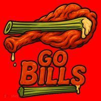 Bills Chicken Wings Funny Football Fan Santa Hat thumb 1