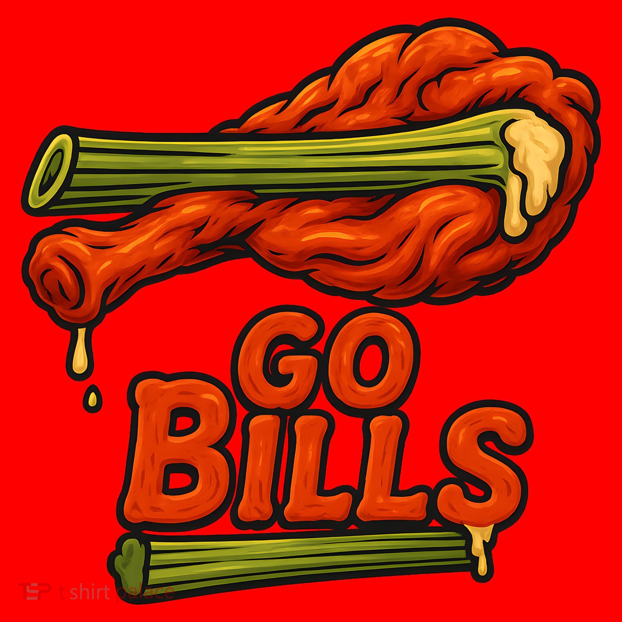 Bills Chicken Wings Funny Football Fan Santa Hat
