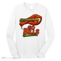 Bills Chicken Wings Funny Football Fan Long Sleeve Shirt thumb 0