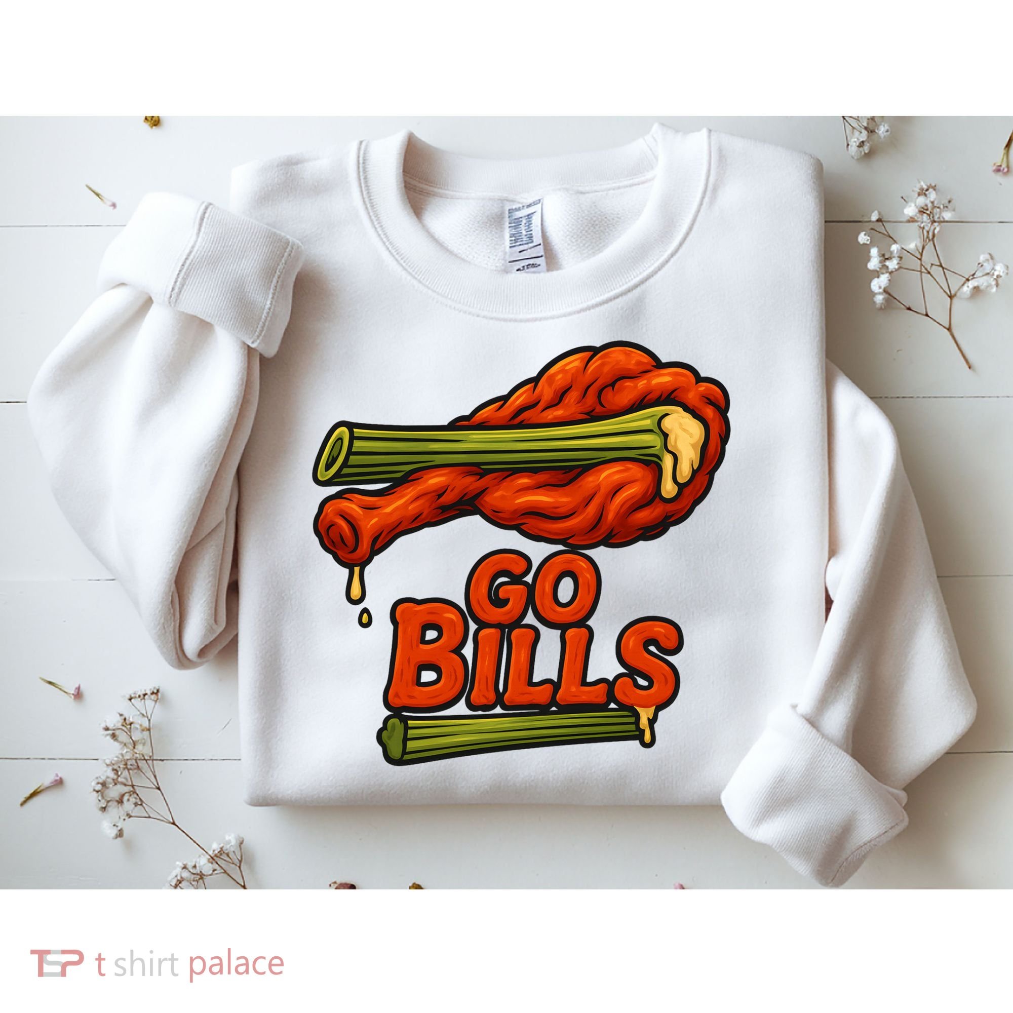 Bills Chicken Wings Funny Football Fan Sweatshirt