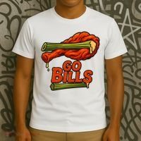 Bills Chicken Wings Funny Football Fan T-Shirt thumb 3