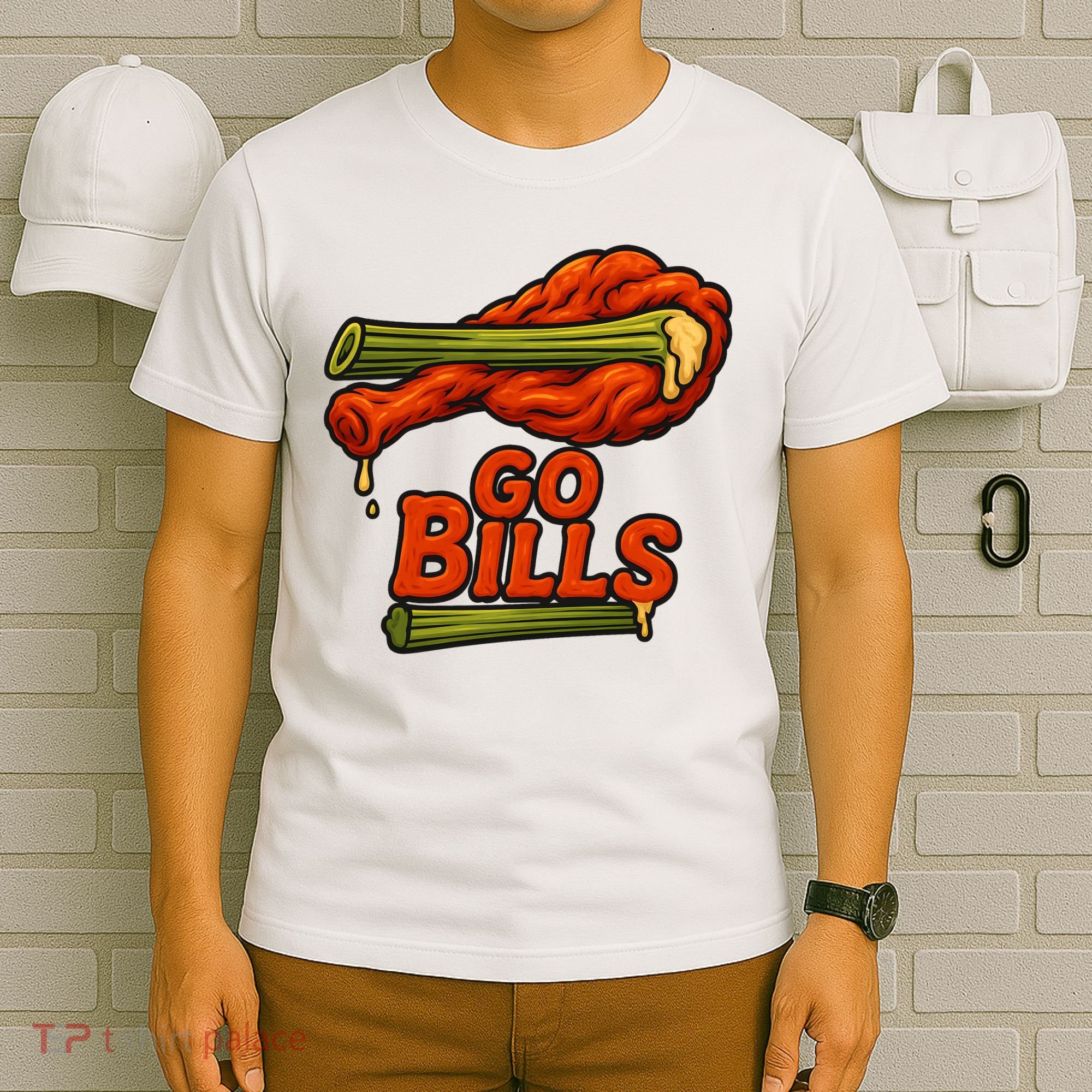 Bills Chicken Wings Funny Football Fan T-Shirt