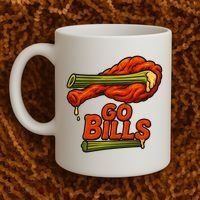 Bills Chicken Wings Funny Football Fan Coffee Mug thumb 2