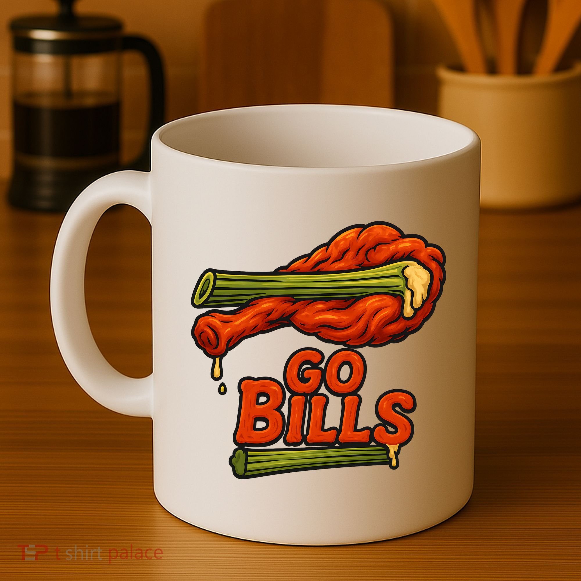 Bills Chicken Wings Funny Football Fan Coffee Mug
