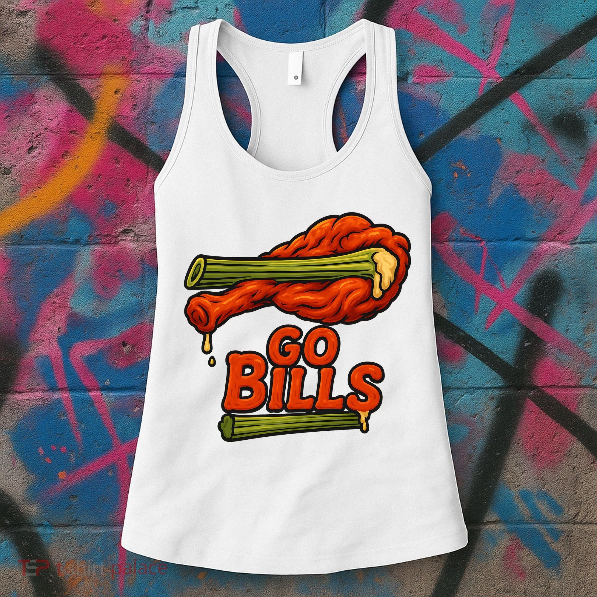 Bills Chicken Wings Funny Football Fan Women's Tank Top