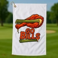 Bills Chicken Wings Funny Football Fan Golf Towel thumb 1