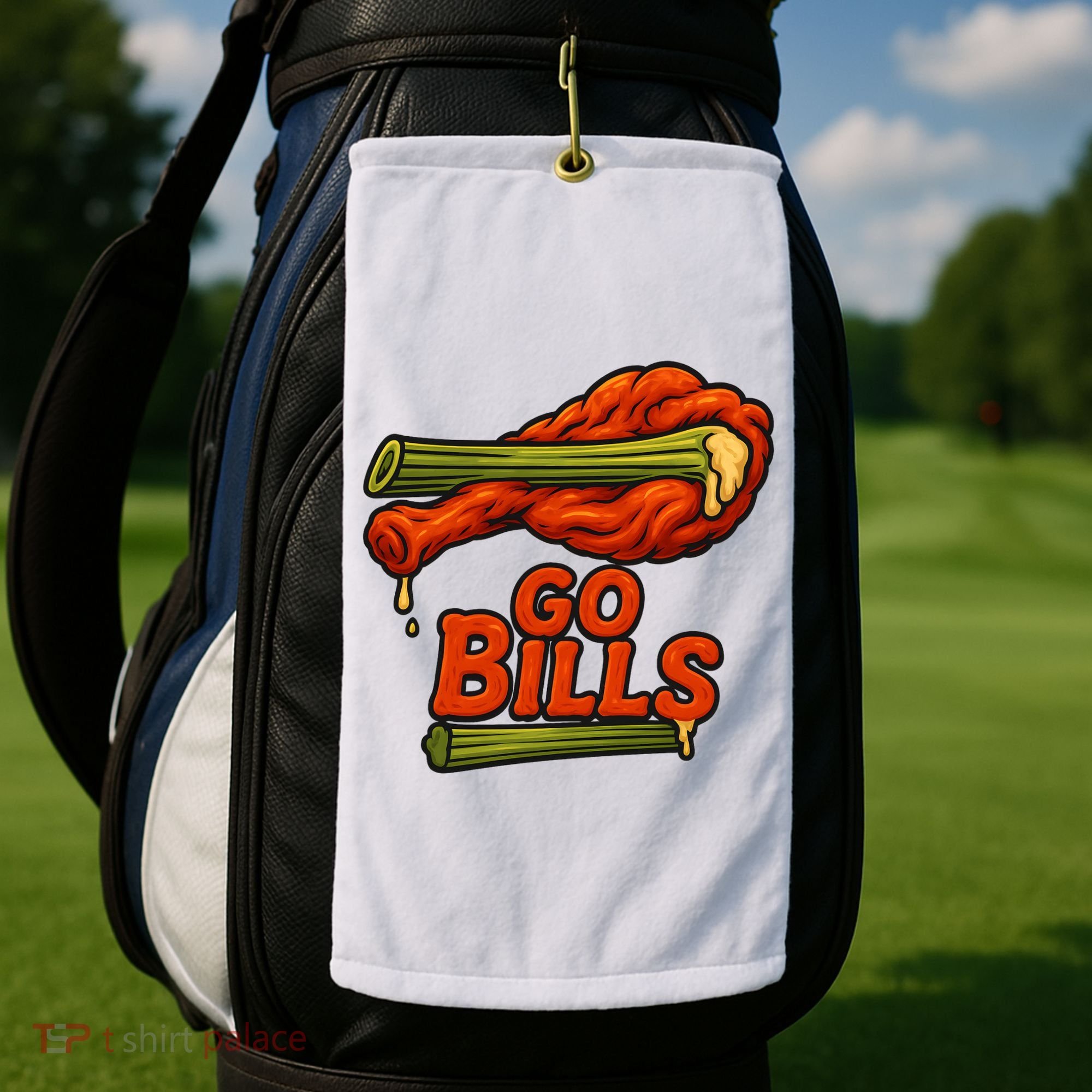 Bills Chicken Wings Funny Football Fan Golf Towel