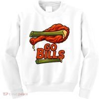 Bills Chicken Wings Funny Football Fan Kids Sweatshirt thumb 0