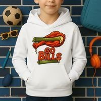 Bills Chicken Wings Funny Football Fan Kids Hoodie thumb 2