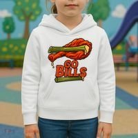 Bills Chicken Wings Funny Football Fan Kids Hoodie thumb 3