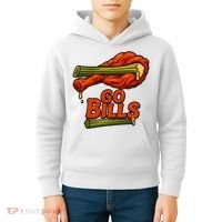 Bills Chicken Wings Funny Football Fan Kids Hoodie thumb 4