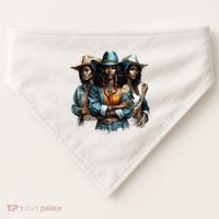 Black Cowgirl Western Rodeo Melanin Black History Juneteenth Gift USA-Made Doggie Bandana thumb 0